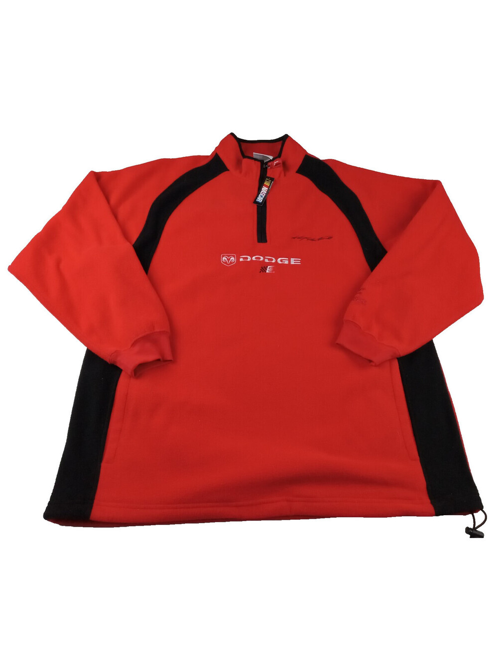 Chase Authentics NASCAR Dodge Jacket Mens Large Red Black 1/4 Zip Fleece #9 L